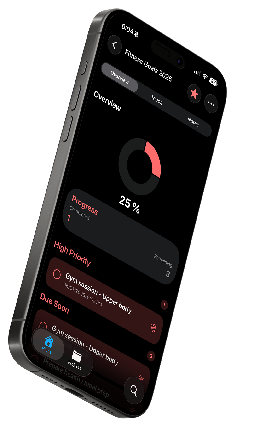 Keepio projects feature